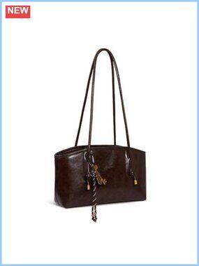 Vintage Y2K Slouchy Shoulder Bag PU Leather Multi-Pocket Everyday Tote